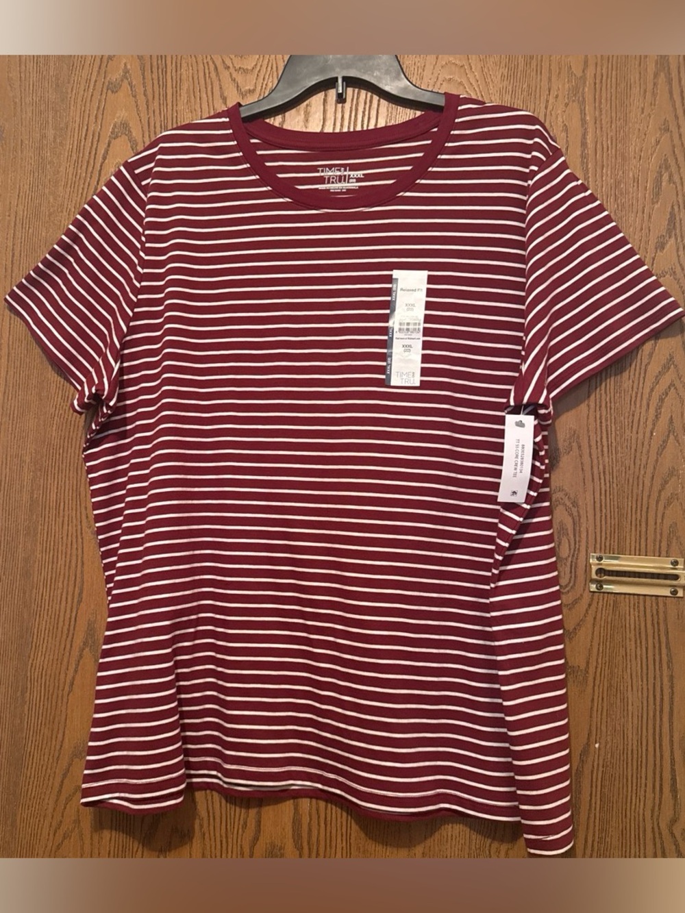 Time And Tru Women’s Size 3X Striped Short Sleeve Shirt